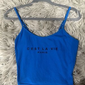 Cute “C’est la vie” tank💙